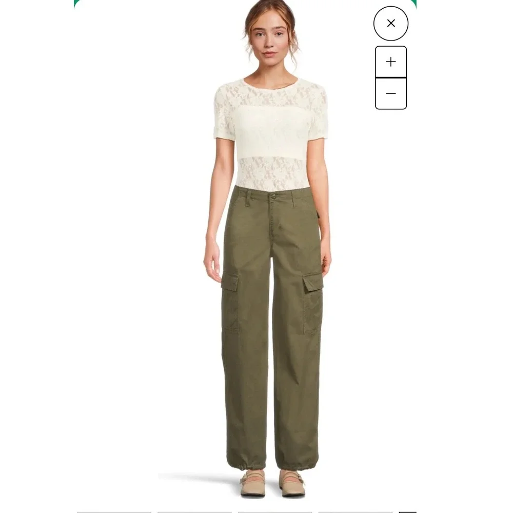 Levi's '94 Baggy Cargo Pants Olive Green Utility Pocket Cotton Size 26